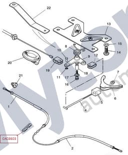 CAC8603 — Handbrake cables - In-line connector
