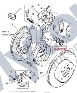 JLM20671 — Rear caliper - Seal kit