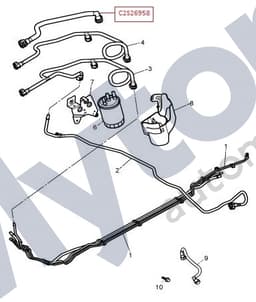 C2S26958 — Fuel hose - Fuel filter to fuel pump - Diesel
