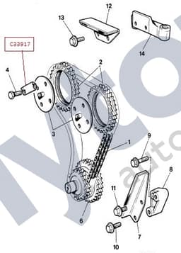 C33917 — Timing chain - Tab washer