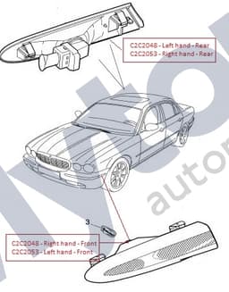 C2C2048 — Front bumper - Right hand side - Reflector