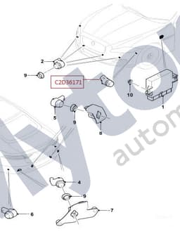C2D36171-O — Front parking sensor - side position