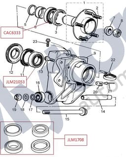 JLM21053 — Rear hub carrier - inner bearing