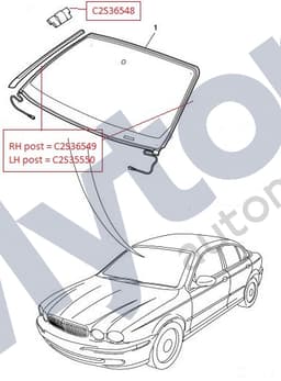 C2S36548 — Front windscreen - A-Post Finisher - Clip