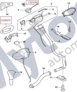 C2Z4972 — Fuel Filler Flap - Diesel