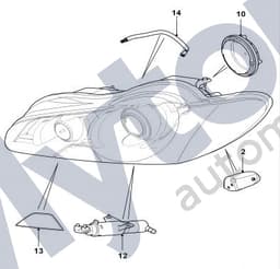 C2Z30851 — Headlamp - With powerwash - Right hand - Left hand drive models