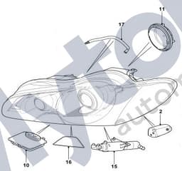 C2Z30854 — Headlamp - H.I.D. - Right hand - Left hand drive models