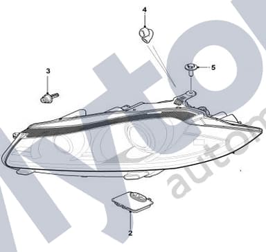 Headlamp - H.I.D./Xenon - Left hand - Left hand drive models