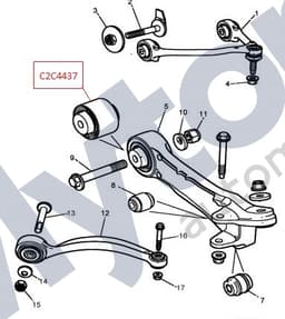 C2C4437-O — Front Wishbone Bush (for straight wishbone)