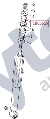 CBC5616 — Front shock absorber - upper bush