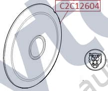 C2C12633 — Road Wheel Badge - Silver/Green