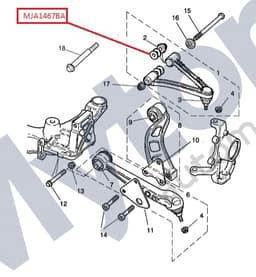 MJA1467AA — Front suspension - Upper wishbone - Pivot shim