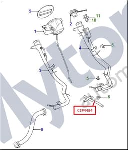 C2P4484 — Fuel filler assembly - vapour pipe