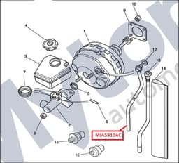 MJA5910AC — Brake master cylinder - vacuum pipe