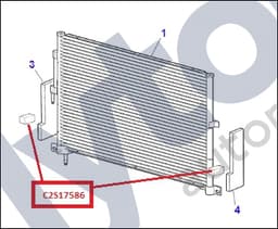 C2S17586 — A/C radiator - side insulator (foam piece)
