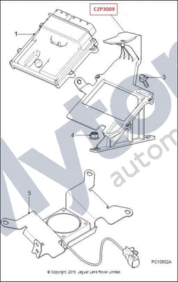 C2P3009 — Engine control module - Mounting bracket