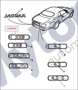 C2N3094 — Boot/Trunk lid badge