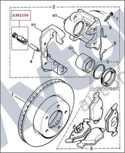 JLM2194 — Front and/or rear caliper - Bushing Kit