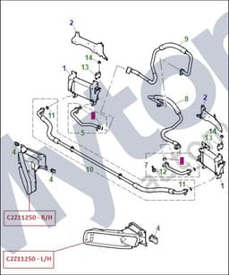 C2Z11250 — Oil cooler - L/H air cooling duct