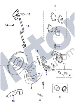 C2C33815 — Flexible Brake Hose - RH Front