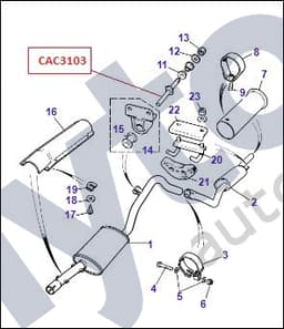 CAC3103-A — Exhaust Mounting Bar