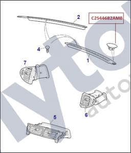 C2S44682AMB — Blanking plug for solar sensor on facia panel - (Mocha)