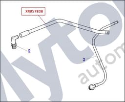 XR857838 — Crankcase vent - V6 models - Breather hose - LH B-bank