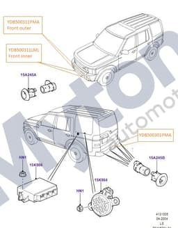 YDB500311PMA-A — Parking Sensor - Front/Rear