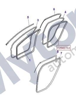 C2S42753 — Rear Door - Aperture Seal - Saloon models
