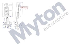 CBC5611 — Front shock absorber - cup washer