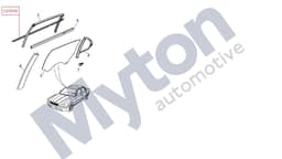 C2C39326 — Door waist seal - outer - chrome - Rear RH - SWB