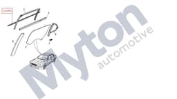 C2C28081 — Door waist seal - outer - chrome - Rear LH - SWB