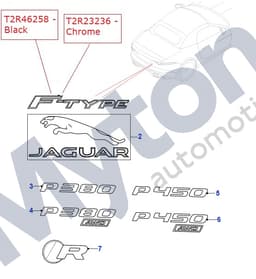 T2R46258 — Trunk/Boot lid badge - Black