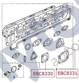 EBC8331 — Thermostat and water rail - Gasket