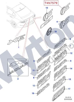 T4N7579 — Trunk/Boot lid - Badge - E-Performance