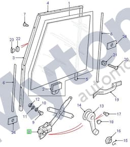 CUH000090-A — Window Regulator - Front LH