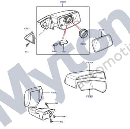 LR003905-A — Door Mirror Cover Set Lower L322