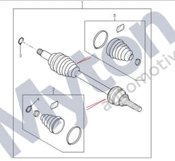 TDB104990-A — Front Driveshaft LH