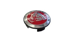 C2D47107 — Jaguar Road Wheel Badge - Black lettering, large font, red background