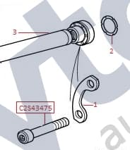 C2S43475 — Propshaft locking link - Bolt
