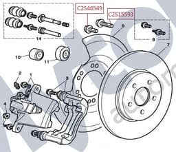 JDE10271 — Rear caliper - Top mounting bolt