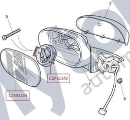 C2P11142 — Door Mirror Motor - memory mirrors