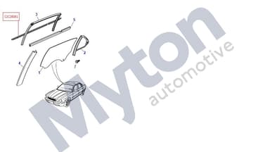 Door waist seal - outer - chrome - Rear LH - SWB