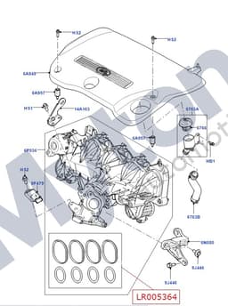 LR005364 — Inlet Manifold - Gasket set