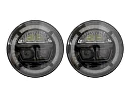 GA6280K-A — 7-Inch Round Led Headlamp 12/24v Pair Rhd