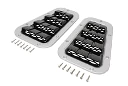 GA1975-A — Xs Bonnet Vent Set Silver With Black Mes